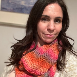 Moss stitch crochet scarf, Crochet scarf pattern, INSTANT PDF DOWNLOAD, moss stitch scarf, crochet pattern, easy crochet pattern image 5