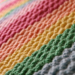 Crochet rainbow blanket pattern, INSTANT PDF DOWNLOAD, Rainbow blanket crochet pattern, easy crochet patterns, crochet blanket, pattern image 9