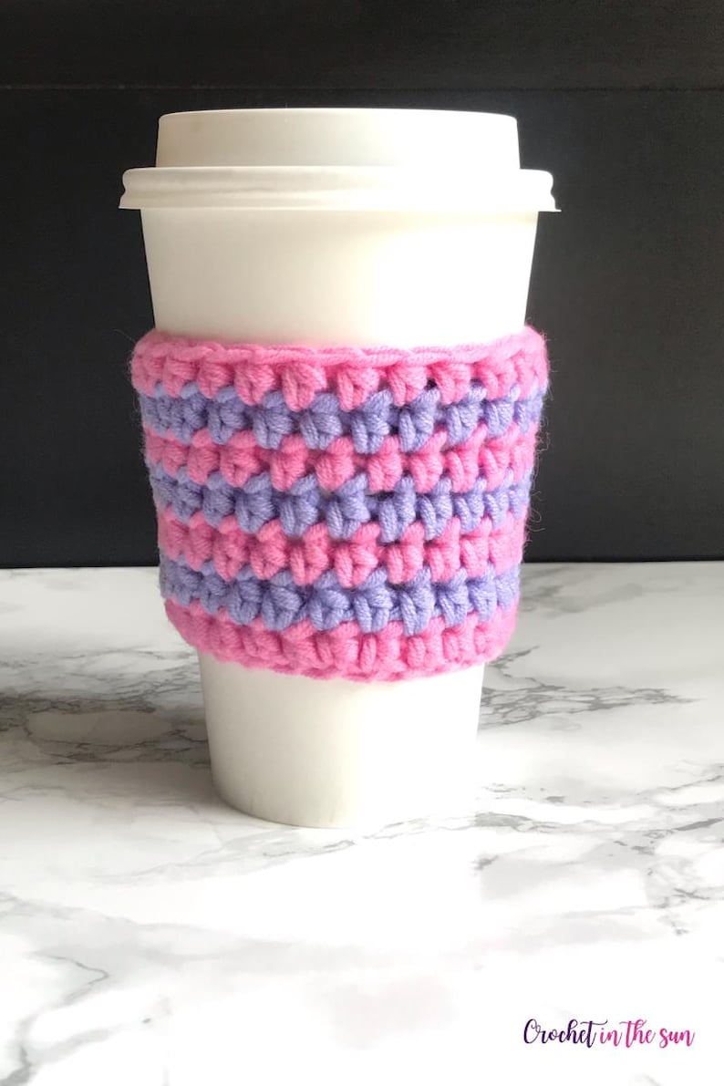 Crochet Cup Cozy Pattern, Easy 30-Minute Beginner Project (PDF Download) image 1