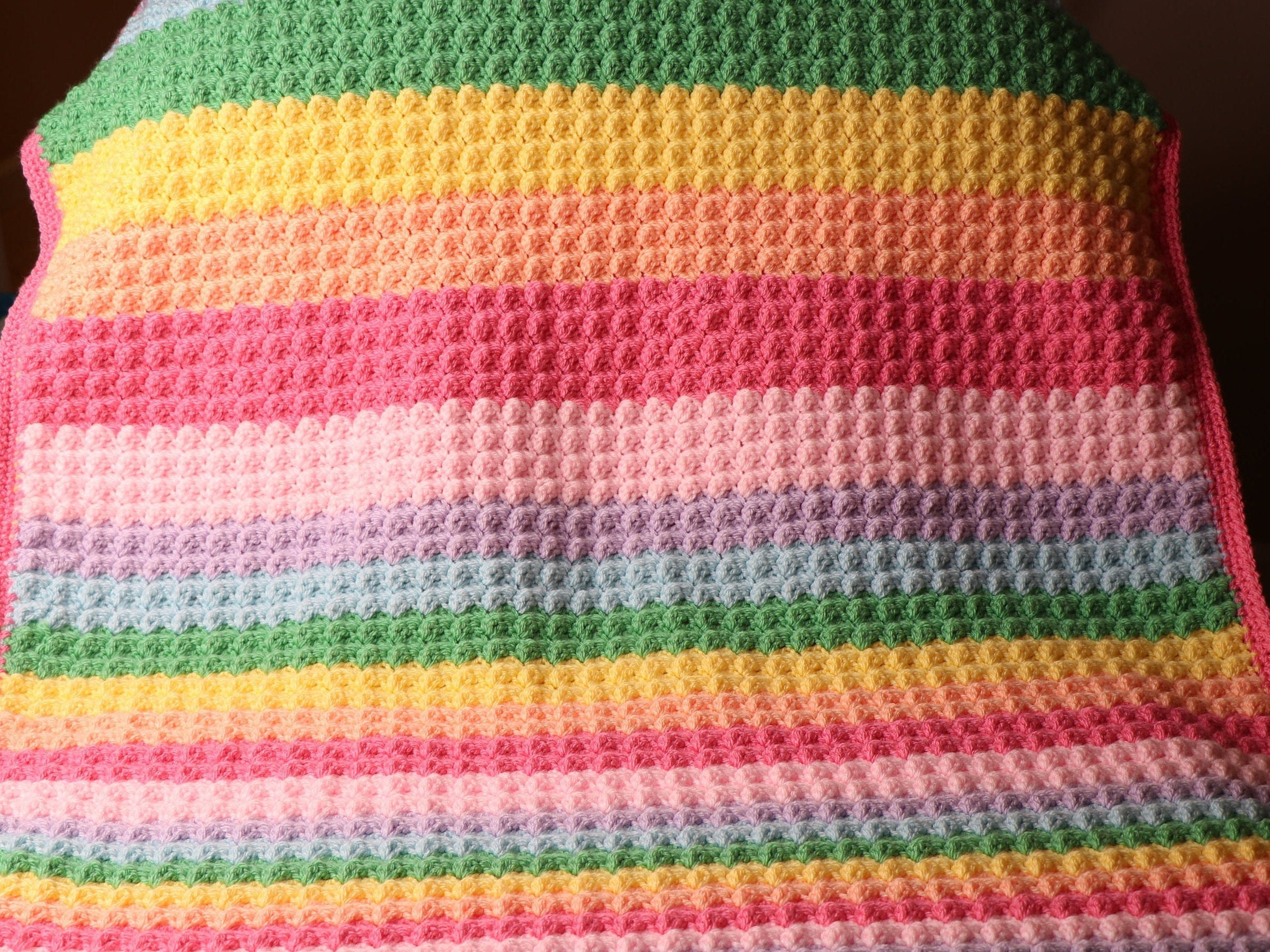 40 Rainbow Blanket Crochet Patterns to Brighten Baby Rooms, Throws, and Gift Giving 36 Crochet Rainbow Blanket