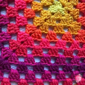 Granny Square Crochet Pattern, Beginner Friendly Blanket (PDF Download)
