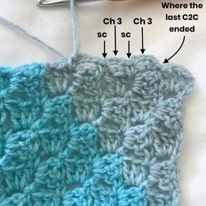 Crochet C2C Blanket Border Pattern - Easy Beginner Tutorial (PDF ...