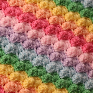 Crochet rainbow blanket pattern, INSTANT PDF DOWNLOAD, Rainbow blanket crochet pattern, easy crochet patterns, crochet blanket, pattern image 5