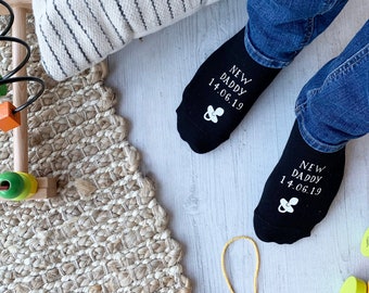 Personalisierte New Daddy Socken: Baby Ankündigung Geschenk