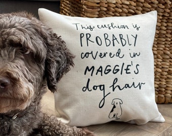 Personalised Dog Hair Cushion