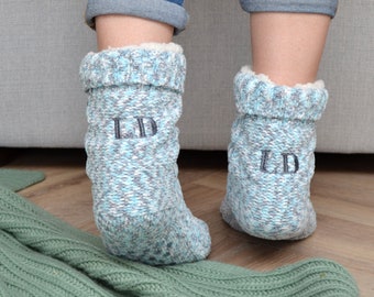 Embroidered Speckled Slipper Boots