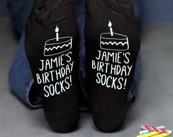 Personalised Cake Design Birthday Socks