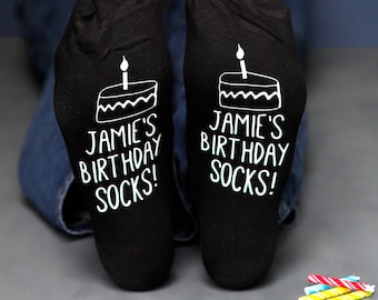 Personalised Cake Design Birthday Socks