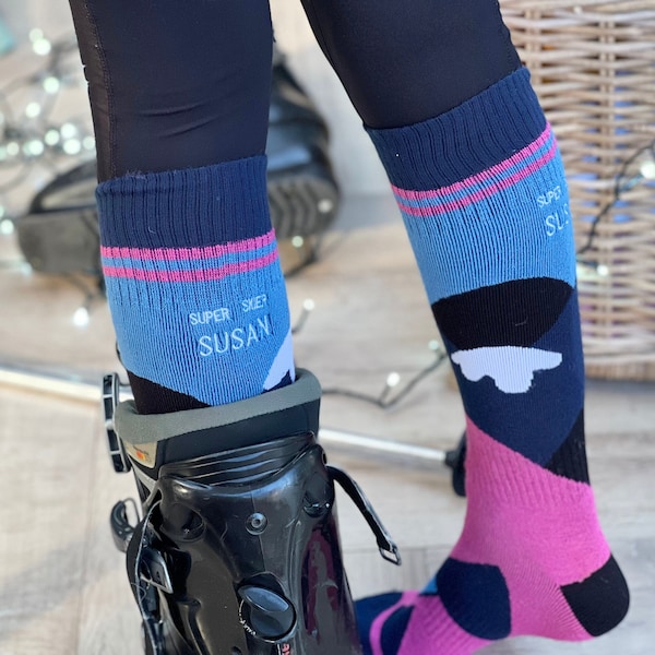 Super Skier Personalisierte Bunte Ski Socken