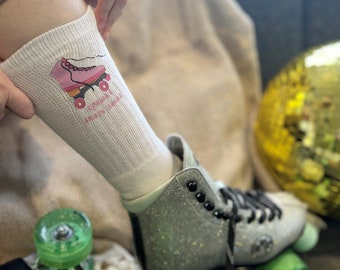 Personalised Roller Skate Socks: 80s Disco Gift