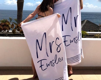 Mr And Mrs Towel Etsy