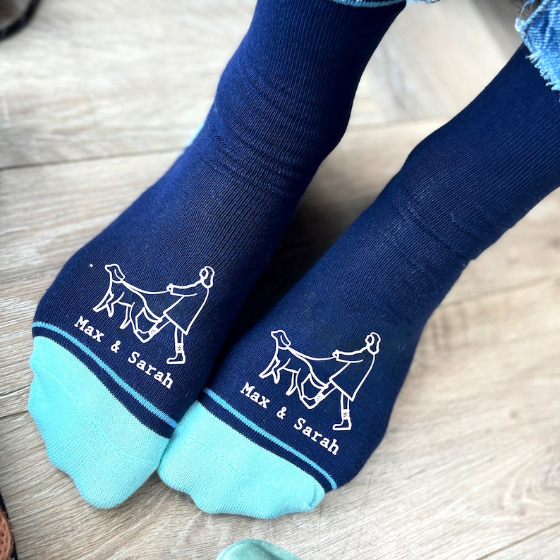 Dog And Owner Personalised Walking Socks image 2