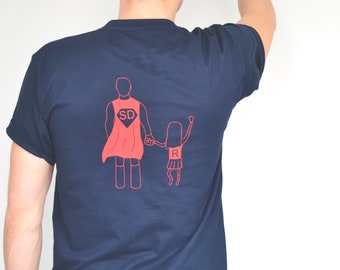 Personalisierte Super Dad T Shirt