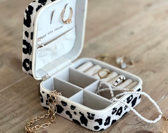 Leopard Print Jewellery Box With Hidden Message