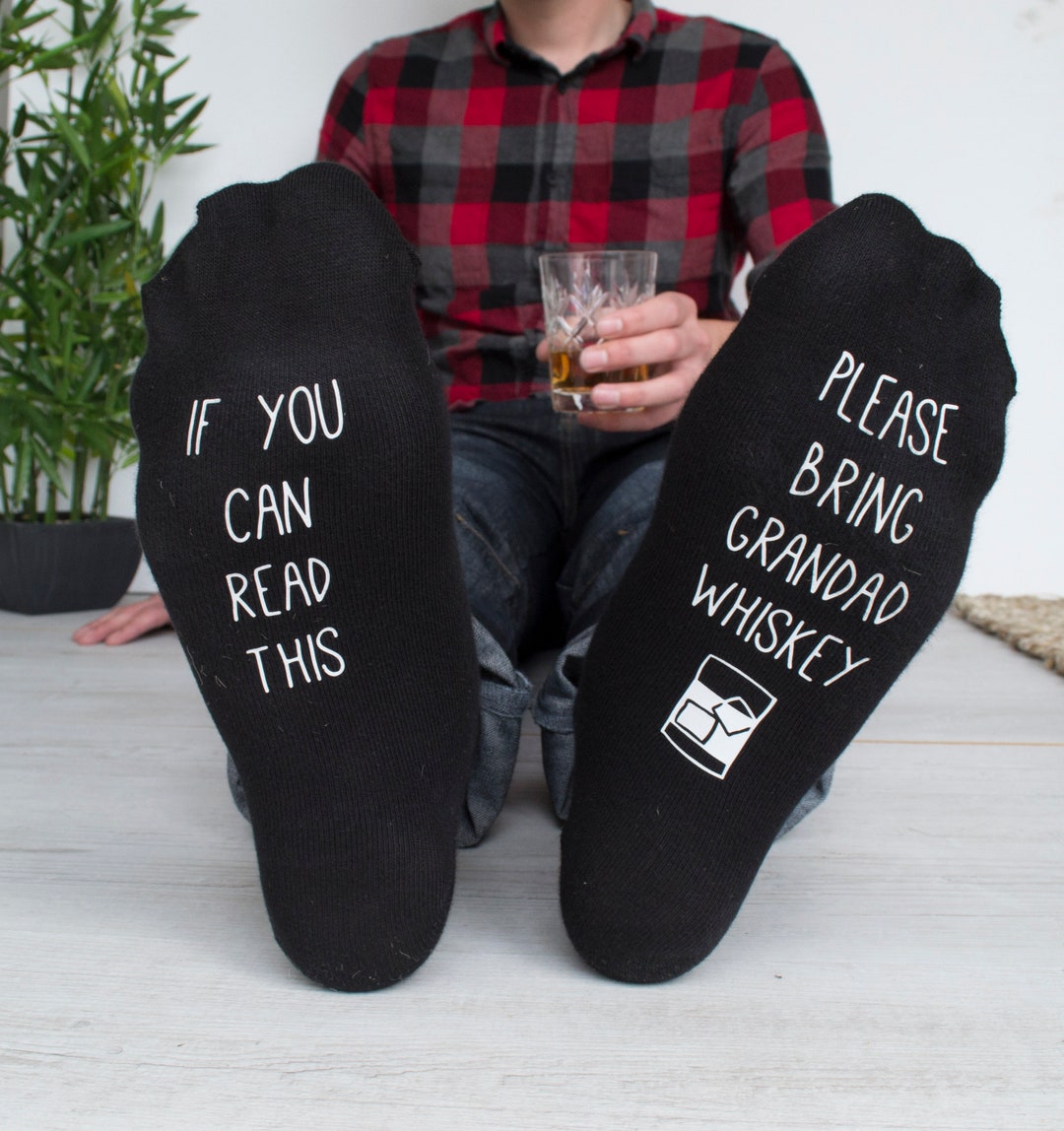 Hidden Message Please Bring Whiskey Personalised Socks - Etsy