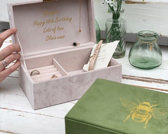 Hidden Message Personalised Bee Jewellery Box