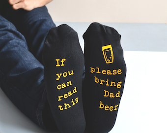 Personalised Hidden Message Please Bring Beer Socks