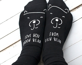 Personalised Love You Daddy Bear Socks