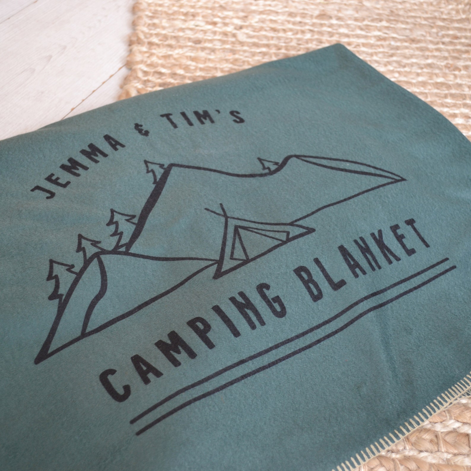 Personalised Camping Blanket Etsy