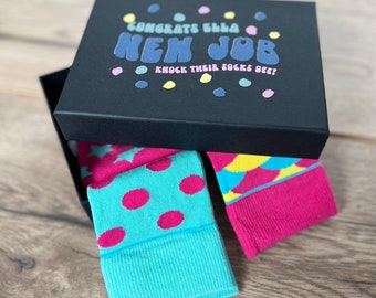 Nouvelles chaussettes de travail personnalisées dans un coffret cadeau