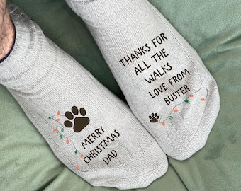 Dog Walking Personalised Christmas Socks