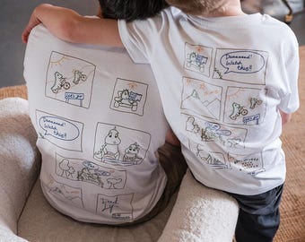 Daddy And Me Dinosaur Comic Book T Shirts