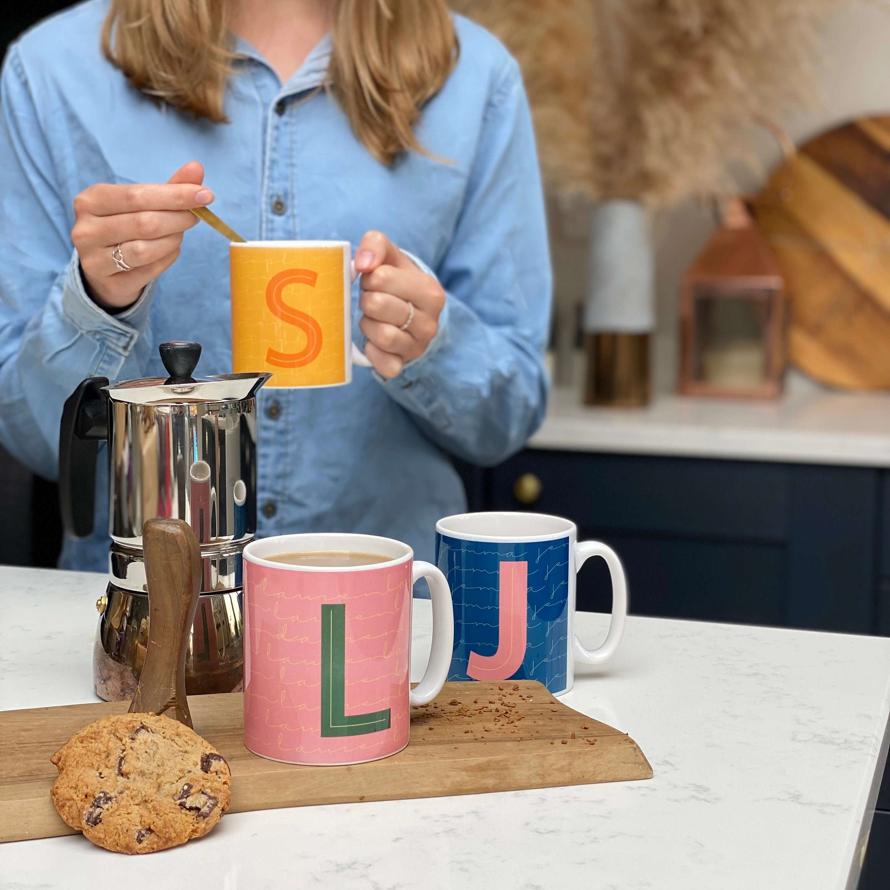 Personalised Name and Initial Mug Etsy
