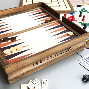 Ensemble de jeux d'anniversaire en bois personnalisé