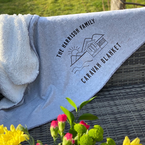 Personalised Caravan Blanket Etsy