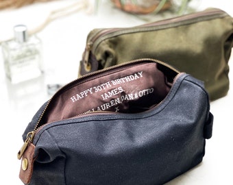 Personalised Mens Hidden Message Wash Bag