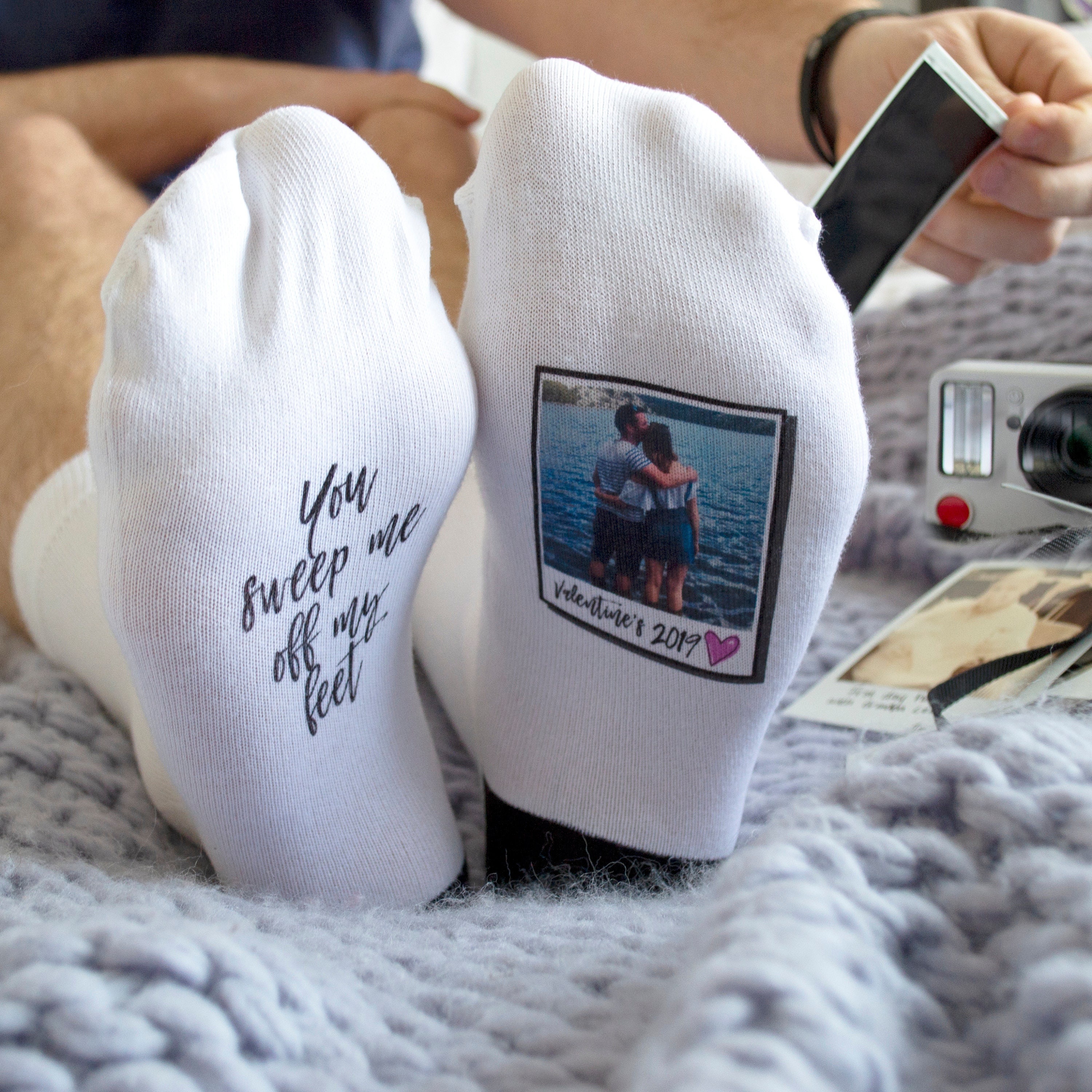 You Sweep Me Off My Feet Photo Socks Etsy