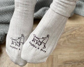 Personalisierte Wandersocken für Hund und Besitzer