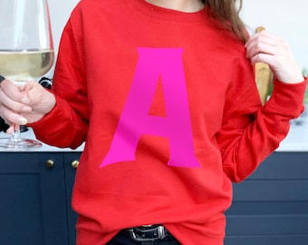 Personalised Pink Alphabet Initial Jumper