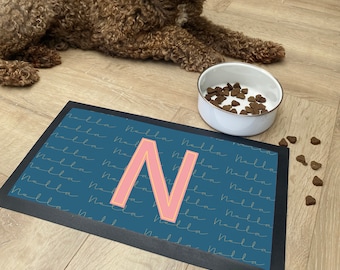 Personalisierte Initals Pet Bowl Matte