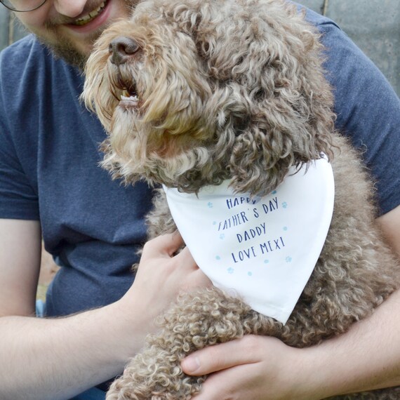 Father s Day Personalised Dog Bandana Etsy Canada