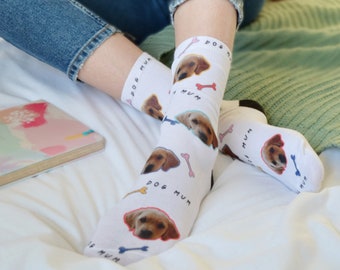 Dog Parent Personalised Photo Socks