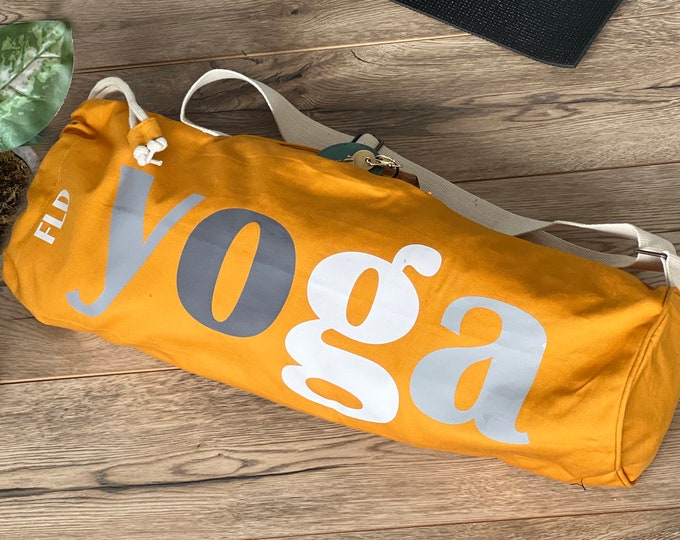 Personalised Organic Yoga Mat Bag