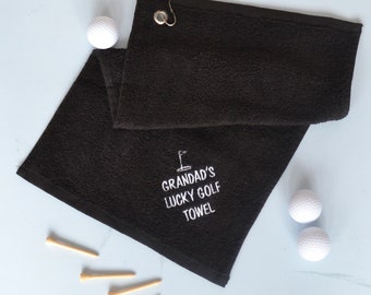 Personalised Lucky Golf Towel