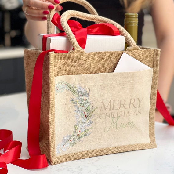 Personalised Reusable Jute Gift Bag Etsy
