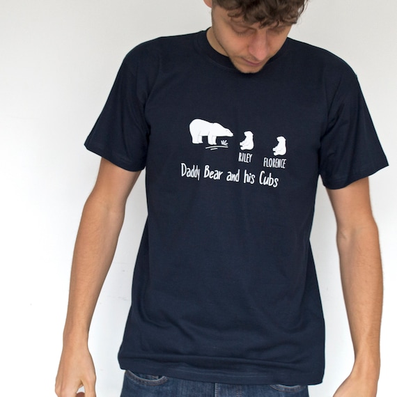 Personalised Daddy Bear and His Cubs T-shirt 