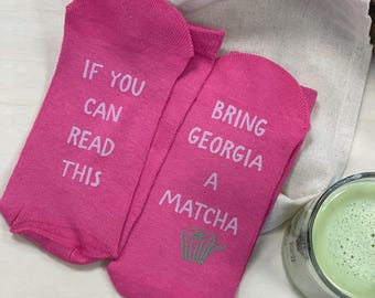 Personalised Bring Matcha Socks