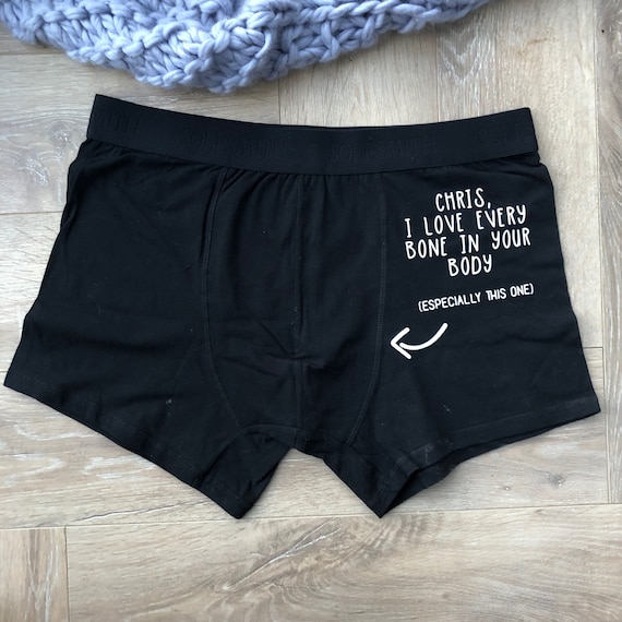 Personalised I Love Every Bone in Your Body Underwear Valentine's