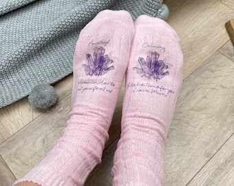 Chaussettes en cristal personnalisées à message caché