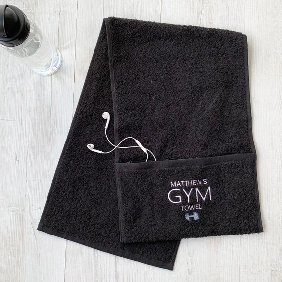 Personalised Gym Towel With Zip Pocket Fitness Gifts Gym Lover Christmas Gifts Useful and Practical Gift Ideas. Etsy
