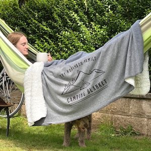 Personalised Camping Blanket | staycation gifts | camping lovers | outdoor lovers | exploring gifts | gifts for families | christmas gift