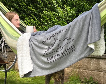 Personalised Camping Blanket | staycation gifts | camping lovers | outdoor lovers | exploring gifts | gifts for families | christmas gift