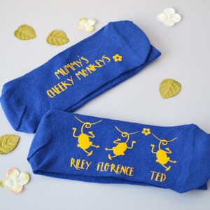 Mummy&#39;s Cheeky Monkey Personalised Socks | mother&#39;s day gifts | from the kids | family socks | keepsake gifts | cute gifts for mum