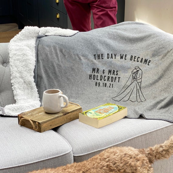 Hochzeits-Gebetsdecke Mit Segensspruch – Ultraweiche Flanell-Decke Für Paare, 127x152 Cm, Perfekt Als Verlobungs- Oder Jahrestagsgeschenk