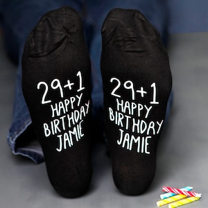 29+1 Personalised Birthday Socks | gifts for him | gifts for her | birthday socks | milestone birthday | 30th birthday gift | memorable gift