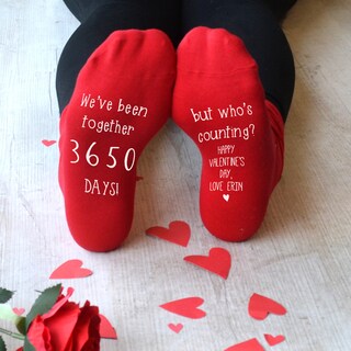 Calzini Regalo Con Scritta Divertente 'Amo La Mia...' - Per Famiglia, San Valentino, Compleanno